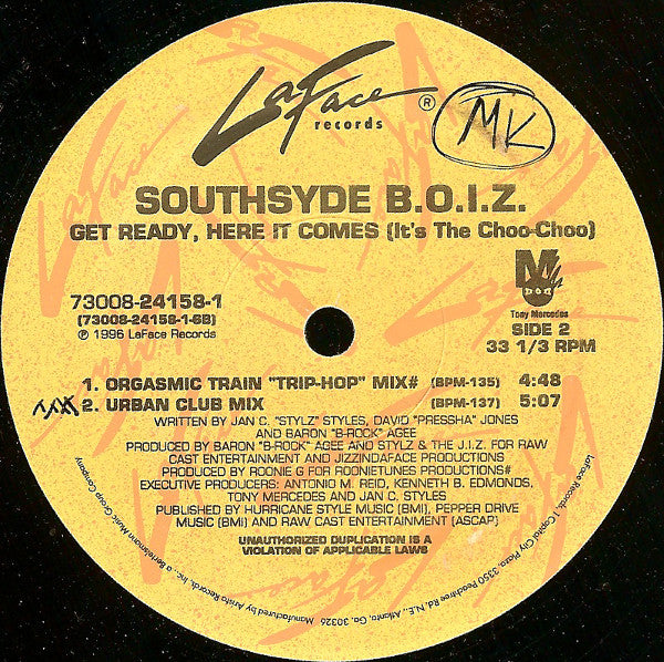 Southsyde B.O.I.Z. : Get Ready, Here It Comes (It's The Choo-Choo) (12")