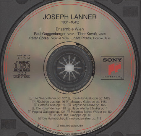 Josef Lanner, Ensemble Wien : Dance Music From Old Vienna, Waltzes • Galops • Polkas (CD, Album)