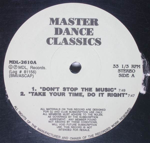 Various : Master Dance Classics (12", Unofficial)