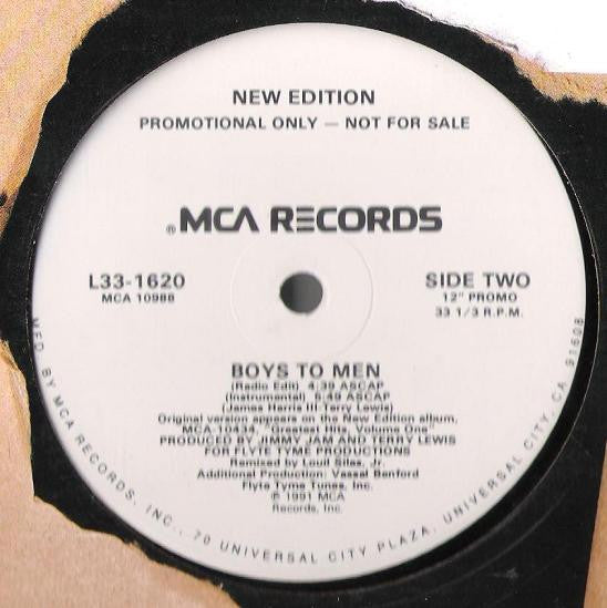 New Edition : Boys To Men (12", Maxi, Promo)