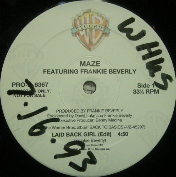 Maze Featuring Frankie Beverly : Laid Back Girl (12", Promo)