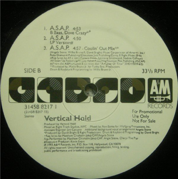 Vertical Hold : A.S.A.P. (12", Promo)