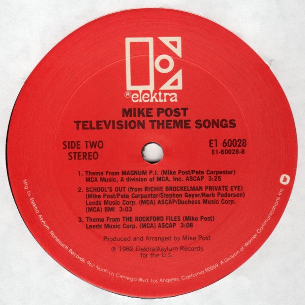 Mike Post : Television Theme Songs (LP, Album)