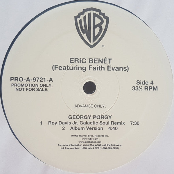 Eric Benét Featuring Faith Evans : Georgy Porgy (2x12", Promo)