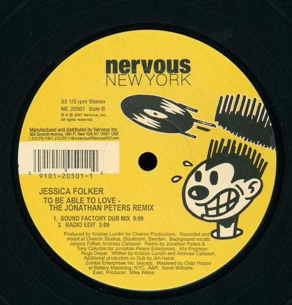 Jessica Folcker : To Be Able To Love (The Jonathan Peters Mixes) (12")