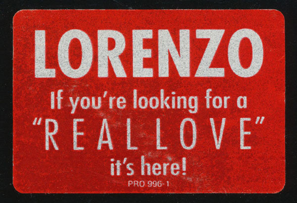 Lorenzo Smith : Real Love (12", Promo)