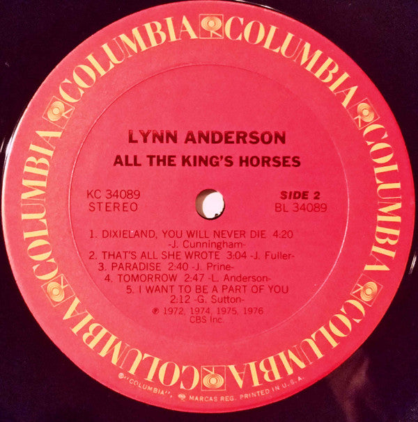 Lynn Anderson : All The King's Horses (LP, Album, Ter)