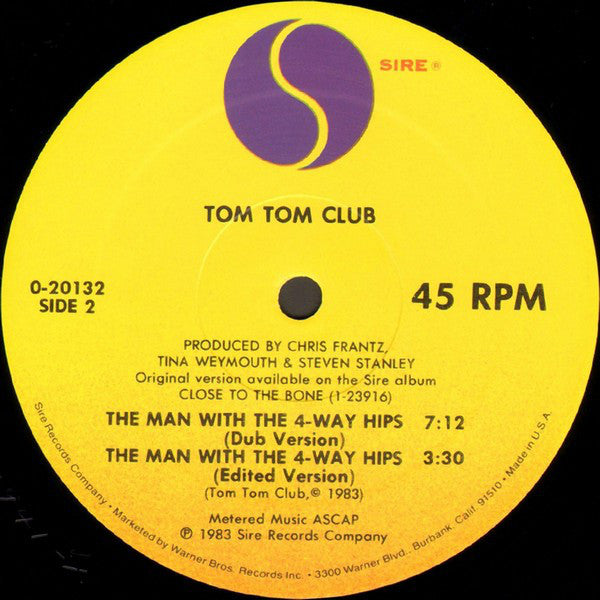 Tom Tom Club : The Man With The 4-Way Hips (12", Single)