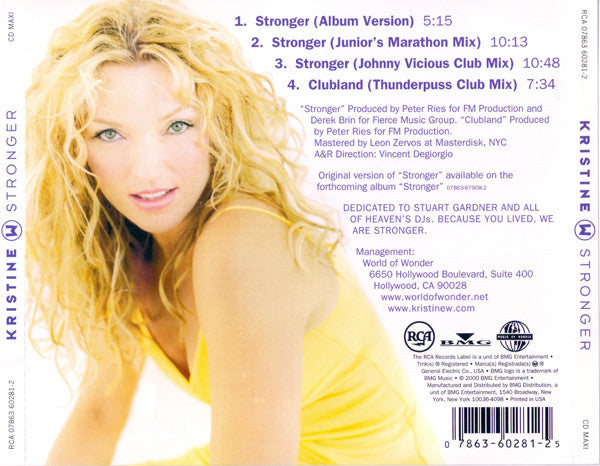 Kristine W : Stronger (CD, Maxi)