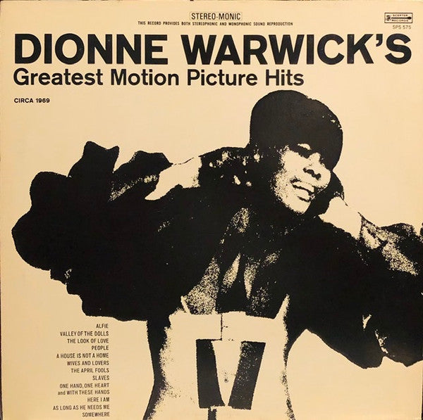 Dionne Warwick : Dionne Warwick's Greatest Motion Picture Hits (LP, Album, Comp, Uni)