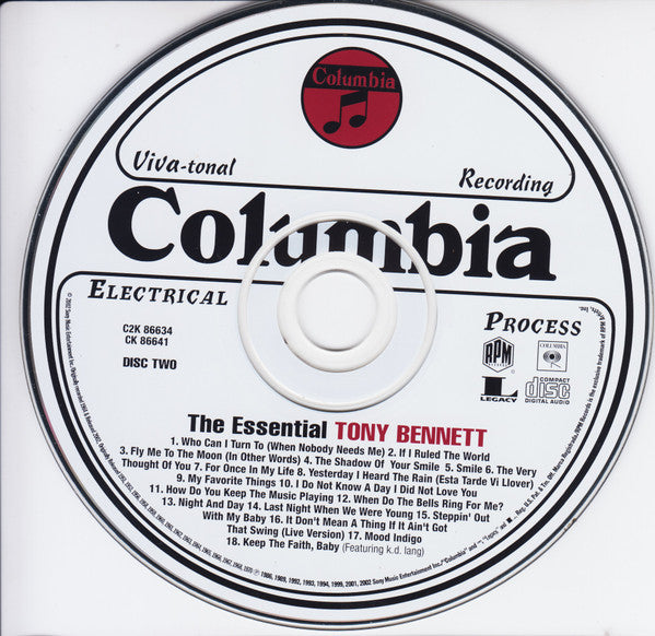 Tony Bennett : The Essential Tony Bennett (2xCD, Album, Comp, Club)