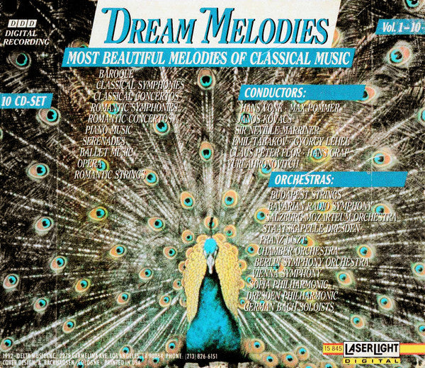 Various : Dream Melodies, Most Beautiful Melodies Of Classical Music (10xCD, Album, Comp + Box, Comp, Jew)
