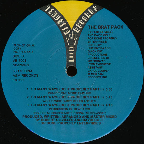The Brat Pack : So Many Ways (Do It Properly Part II) (12", Promo)