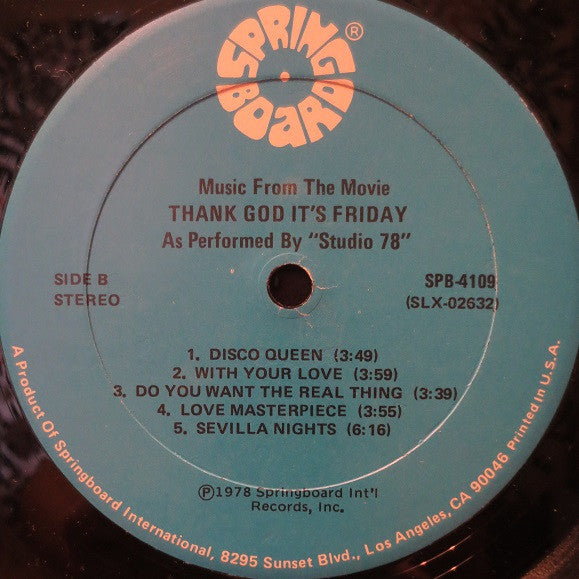 Studio '78 : Thank God It's Friday (Music From The Movie) (LP, Album)