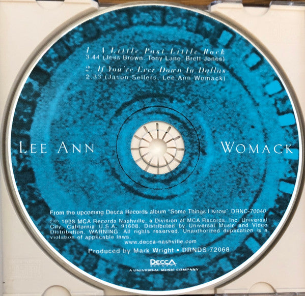 Lee Ann Womack : A Little Past Little Rock (CD, Single)