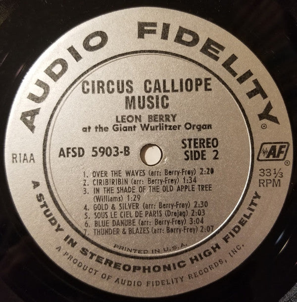 Leon Berry : Merry-Go-Round & Circus Calliope Music, Vol. 5 (LP, Album)