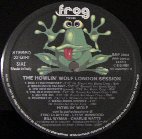 Howlin' Wolf : The London Howlin' Wolf Session (LP, Album, RE)