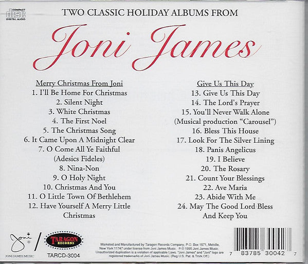 Joni James : Two Classic Holiday Albums From Joni James (Merry Christmas From Joni / Give Us This Day) (CD, Comp, RM)
