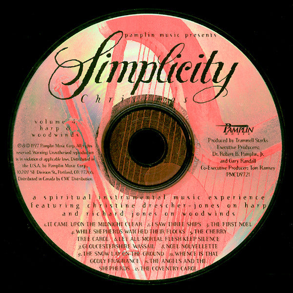 Christine Drescher-Jones, Richard Jones (18) : Simplicity Christmas Volume 4 - Harp & Woodwinds (A Spiritual Instrumental Music Experience) (CD, Album)