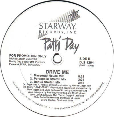 Patti Day : Drive Me (12", Promo)