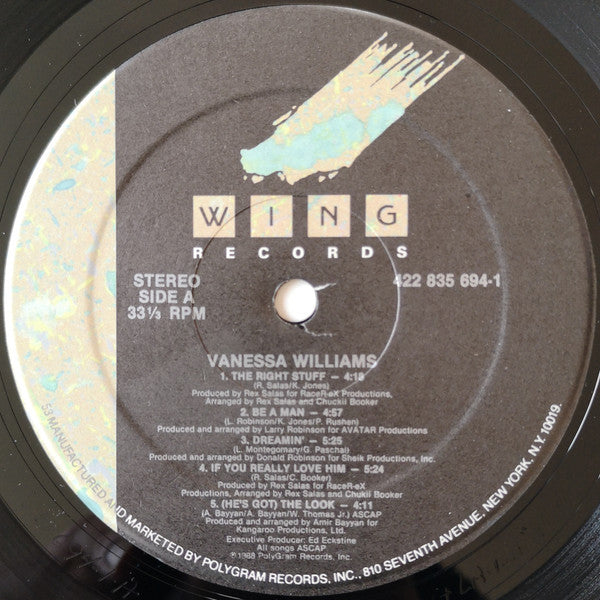 Vanessa Williams : The Right Stuff (LP, Album)