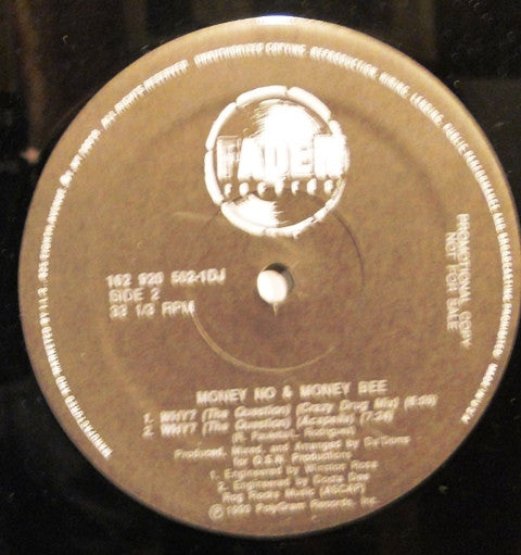Money No & Money Bee : Why? (The Question) (12", Promo)