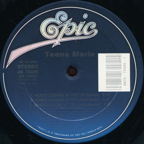 Teena Marie : Here's Looking At You (12", Single)