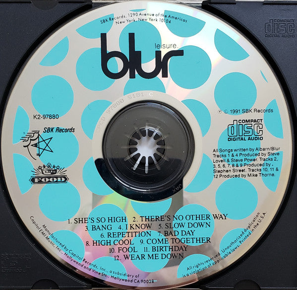 Blur : Leisure (CD, Album, RE)