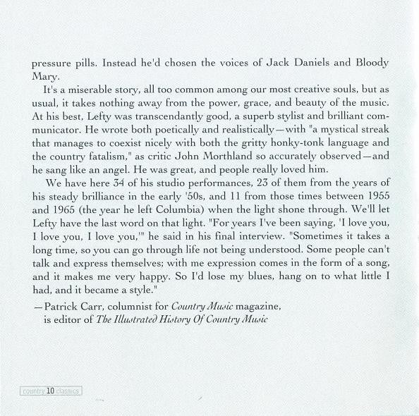 Lefty Frizzell : Look What Thoughts Will Do (2xCD, Comp)