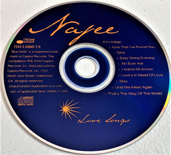 Najee : Love Songs (CD, Album, Comp, Club)