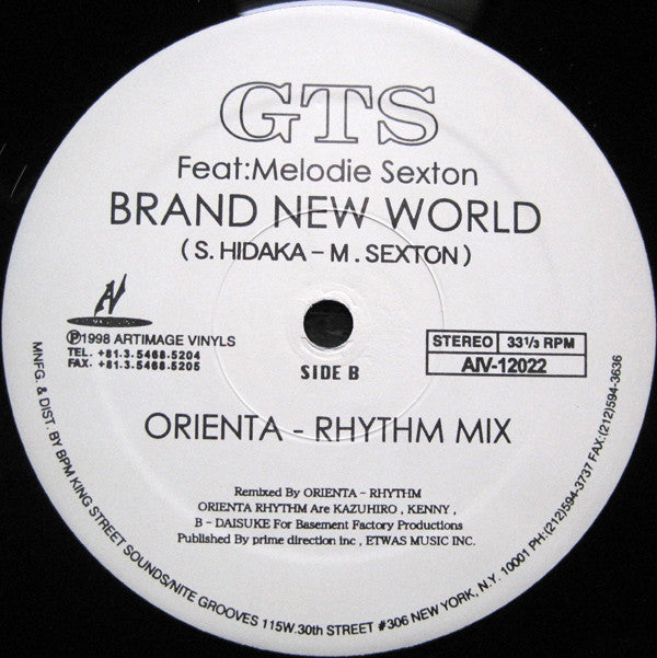 GTS Feat: Melodie Sexton : Brand New World (12")