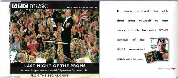 Sir Malcolm Sargent Conducts The BBC Symphony Orchestra : Last Night Of The Proms, 1961 (CD, Album, Mono, Enh, RE, RM)