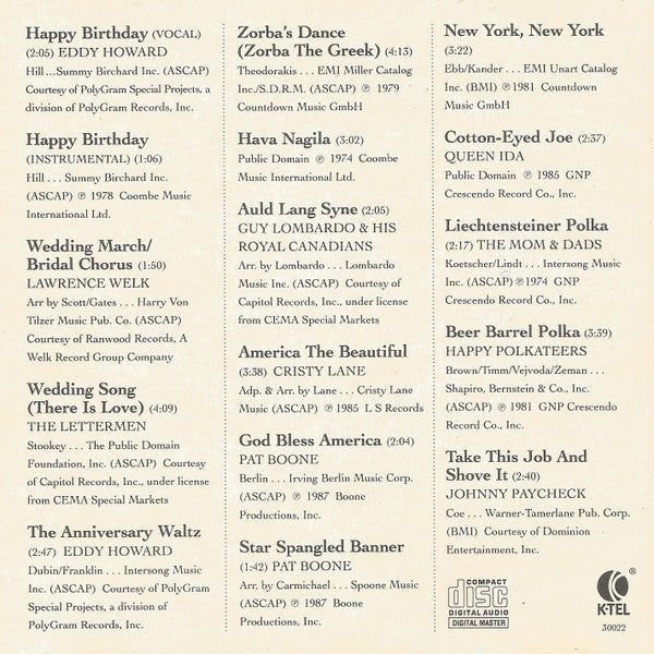 Various : Music For All Occasions (CD, Comp)