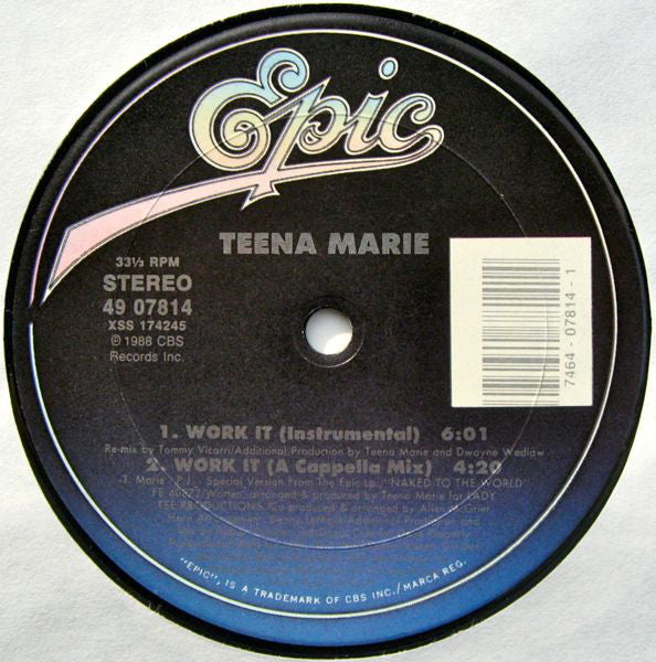 Teena Marie : Work It (12")