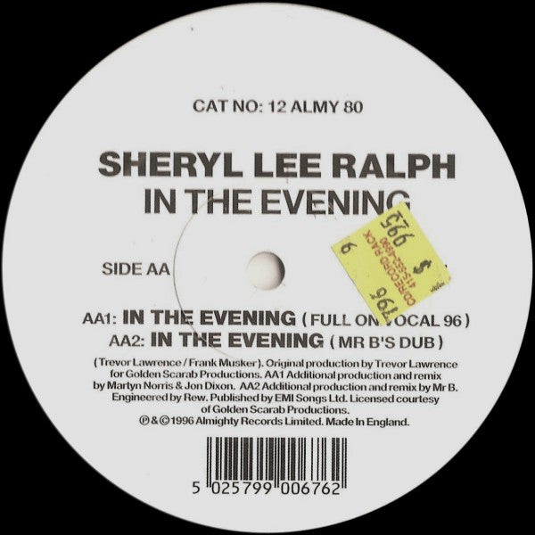 Sheryl Lee Ralph : In The Evening (12")