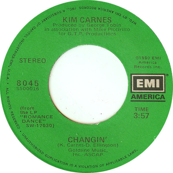 Kim Carnes : More Love (7", Single)