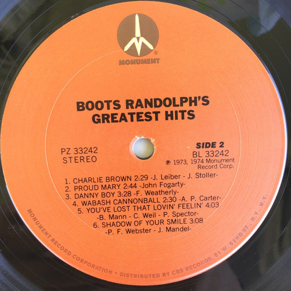 Boots Randolph : Boots Randolph's Greatest Hits (LP, Comp)