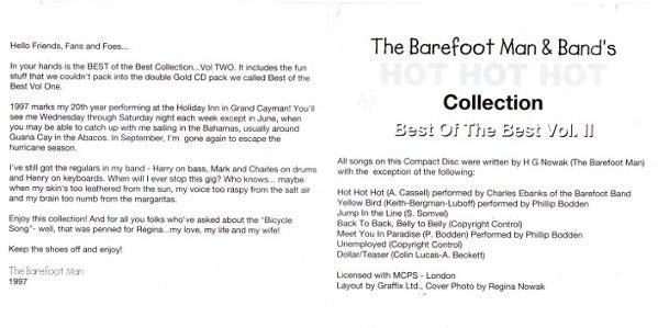 The Barefoot Man, The Barefoot Man And Band : Hot Hot Hot Best Of The Best Vol II Collection (CD, Comp)