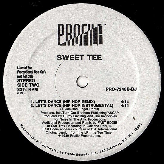 Sweet Tee : Let's Dance (12", Promo)