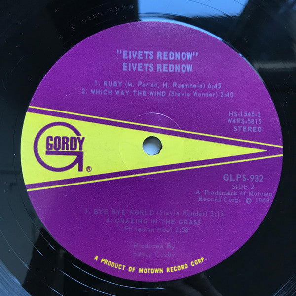 Stevie Wonder : Eivets Rednow (LP, Album, Ind)