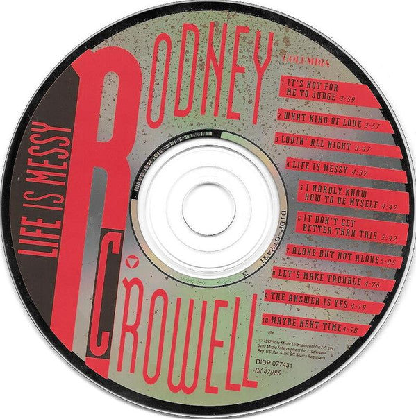 Rodney Crowell : Life Is Messy (CD, Album, DAD)