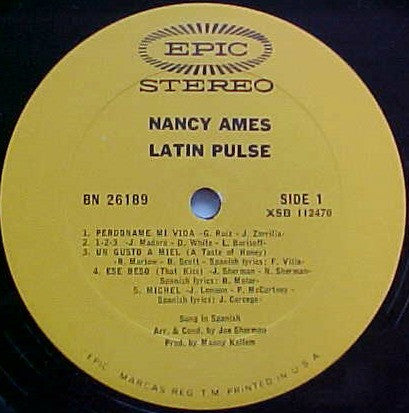 Nancy Ames : Latin Pulse (LP, Album)