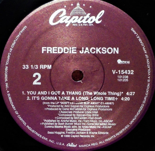 Freddie Jackson : You And I Got A Thang (12", Single)