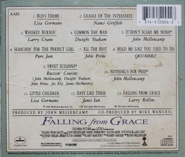 Various : Falling From Grace (Original Motion Picture Soundtrack) (CD, Album, Comp)