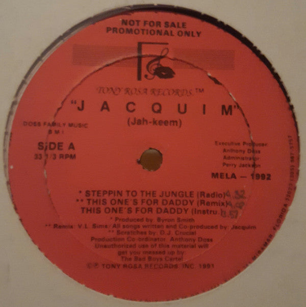 Jacquim : Steppin To The Jungle (12")