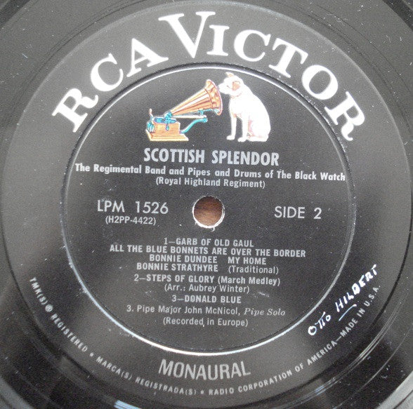 The Regimental Band And Pipes And Drums Of The Black Watch : Scottish Splendor (LP, Album, Mono)