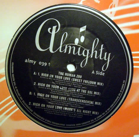 The Human Zoo : High On Your Love (12", Single)