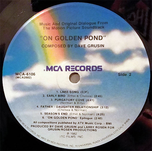 Dave Grusin : Music And Original Dialog From The Motion Picture Soundtrack "On Golden Pond" (LP, Album, Pin)