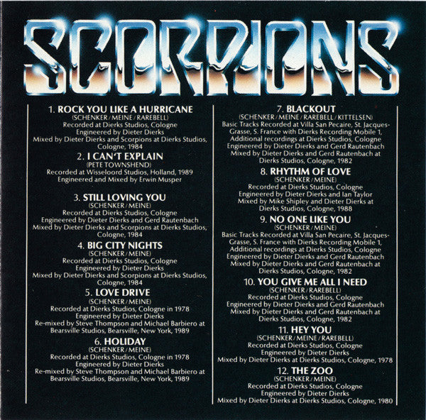Scorpions : Best Of Rockers 'N' Ballads (CD, Comp, Club)