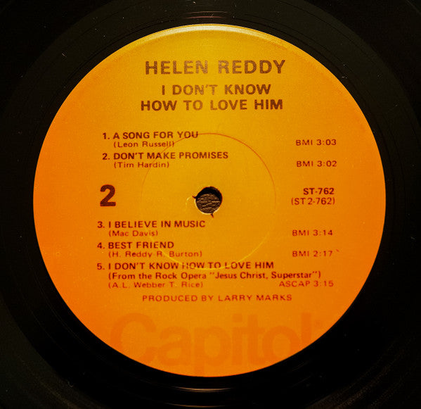 Helen Reddy : I Don't Know How To Love Him (LP, Album, Ora)
